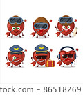 Pilot cartoon mascot cupid love arrow with glasses 86518269
