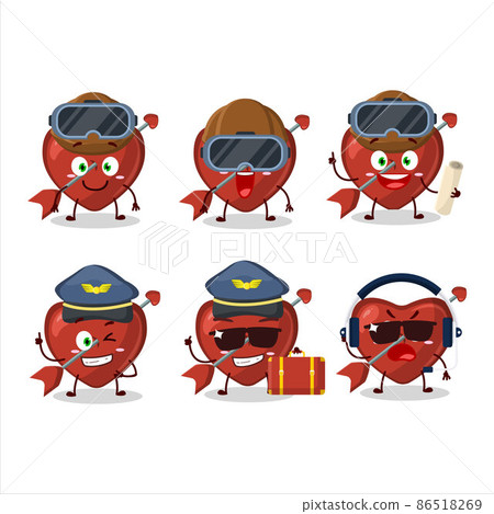 Pilot cartoon mascot cupid love arrow with glasses - Stock Illustration  [86518269] - PIXTA