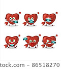Photographer profession emoticon with cupid love arrow cartoon character 86518270