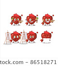 Artistic Artist of cupid love arrow cartoon character painting with a brush 86518271