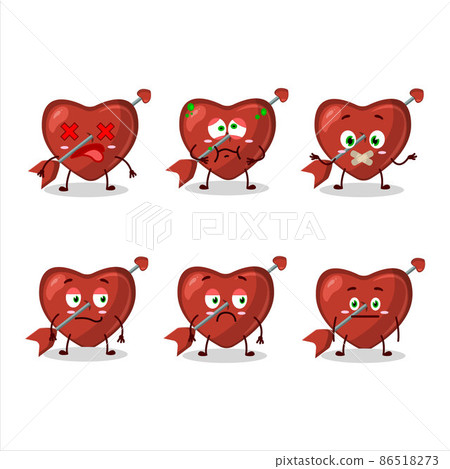 Cupid love arrow cartoon character with nope expression 86518273