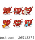 Cartoon character of cupid love arrow playing some musical instruments 86518275
