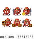 miners cupid love arrow cute mascot character wearing helmet 86518278