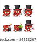 A cupid love arrow Magician cartoon character perform on a stage 86518297