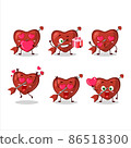 Cupid love arrow cartoon character with love cute emoticon 86518300