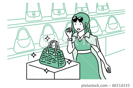 Veblen effect Revealing effect Illustration of a rich man shopping 86518335