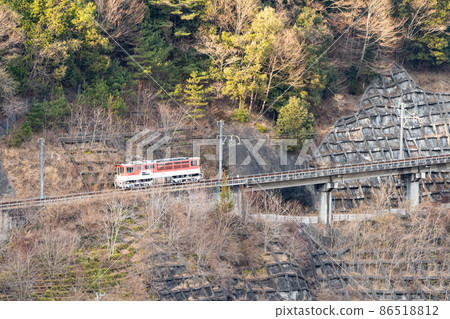 [靜岡縣]大井川鐵道Abt型列車繞長島大壩 86518812