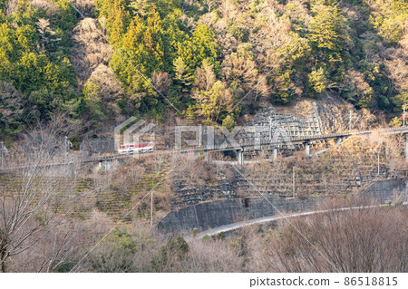 [靜岡縣]大井川鐵道Abt型列車繞長島大壩 86518815