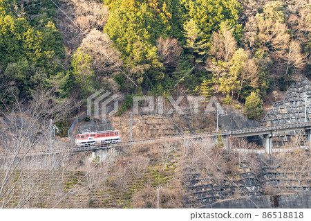 [Shizuoka Prefecture] Oigawa Railway Abt-type train around Nagashima Dam 86518818