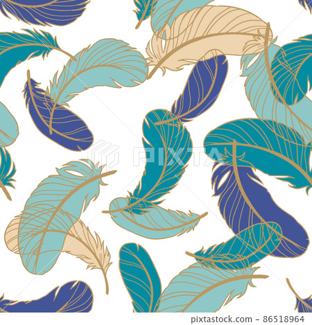 Bird feather pattern (pattern) - Stock Illustration [86518964] - PIXTA