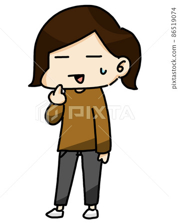 一個女人對某事感到驚訝的插圖 一個女人對某事感到驚訝的插圖 86519074