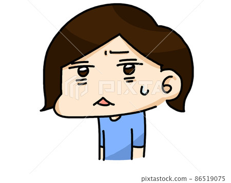 一個出汗的女人的插圖 86519075