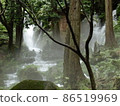 Although it is Dohara Falls, the amount of water fluctuates, and this is the maximum amount of water, and a large amount of cold spring water causes fog. 86519969