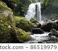 Nino waterfall. It is still thawed and there is a lot of water in the waterfall. 86519979