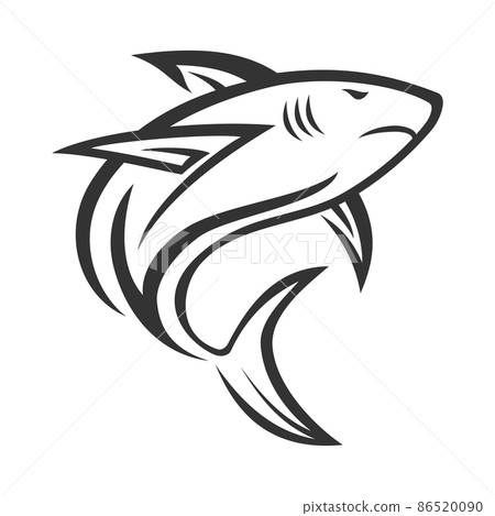 shark Icon Illustration Brand Identity 86520090