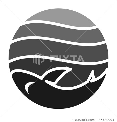 Shark ocean Icon Illustration Brand Identity Shark ocean Icon Illustration Brand Identity 86520093