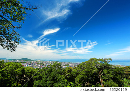 滋賀縣彥根市琵琶湖鳥瞰圖 滋賀縣彥根市琵琶湖鳥瞰圖 86520139