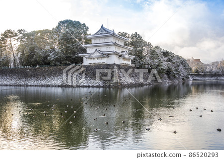 《愛知縣》雪名古屋城西北角塔 86520293