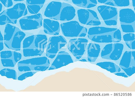手繪海和海灘背景圖 86520586