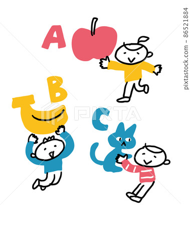 字母表的ABC動機和好像玩得很開心的孩子們 字母表的ABC動機和好像玩得很開心的孩子們 86521884