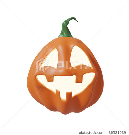 Halloween Funny Lantern Jack Pumpkin. 3D Illustration. File With Clipping Path. Halloween Funny Lantern Jack Pumpkin. 3D Illustration. File With Clipping Path. 86521989