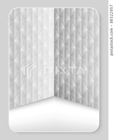 background with white squares, illustration of 3d corner angle illusion optic, applicable for web banner, poster, realistic geometric shape for message or note in a Instagram or social media, display background with white squares, illustration of 3d corner angle illusion optic, applicable for web banner, poster, realistic geometric shape for message or note in a Instagram or social media, display 86522957