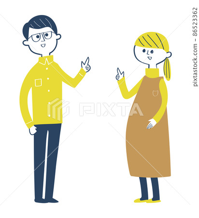 懷孕的年輕夫婦 86523362