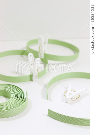 Paper band handmade work image (white background, copy space) 86524538