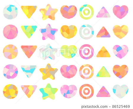 Glitter simple shape set Glitter simple shape set 86525469