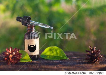 Oil for care and growth of beard, barbershop. Oil for care and growth of beard, barbershop. 86529988