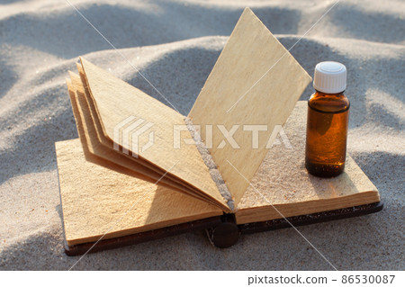 Blank recipe book for the preparation of natural herbal medicines. Magic 86530087