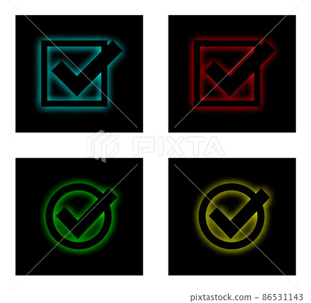 Illustration by type of check mark to confirm Illustration by type of check mark to confirm 86531143