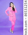 Portrait beautiful young asian woman smile with action 86531254
