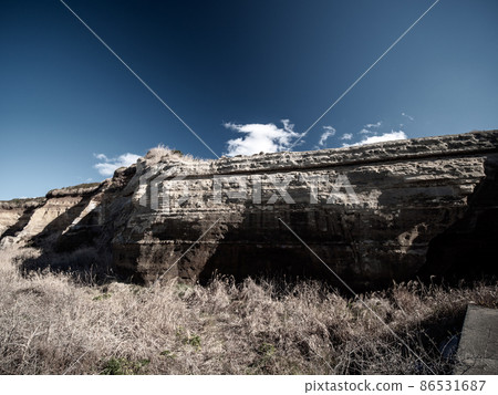 Byobugaura Cliff in the early morning, Choshi City, Chiba Prefecture Byobugaura Cliff in the early morning, Choshi City, Chiba Prefecture 86531687