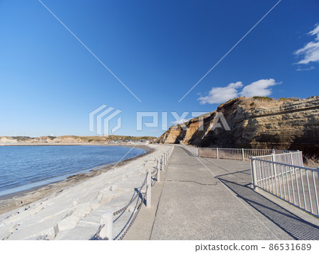 Byobugaura Cliff in the early morning, Choshi City, Chiba Prefecture Byobugaura Cliff in the early morning, Choshi City, Chiba Prefecture 86531689