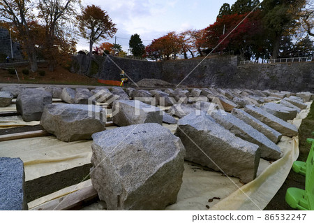 日本 城堡 Tohoku Iwate Iwate Park 石垣島修復工作 日本 城堡 Tohoku Iwate Iwate Park 石垣島修復工作 86532247