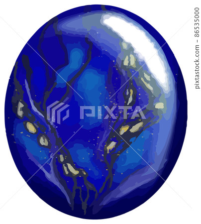 December birthstone / jewel lapis lazuli loose vector material 86535000