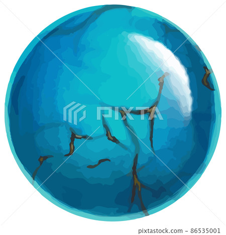 December birthstone / gem turquoise loose vector material 86535001