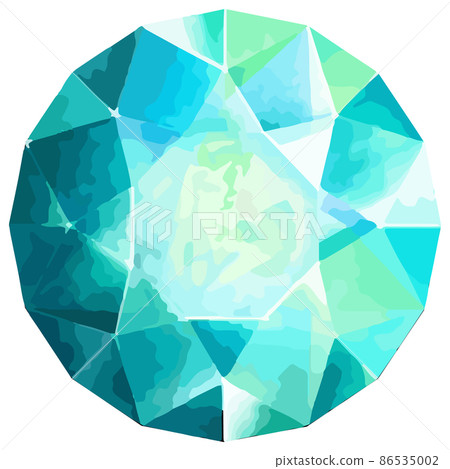 October birthstone / gem tourmaline loose vector material 86535002