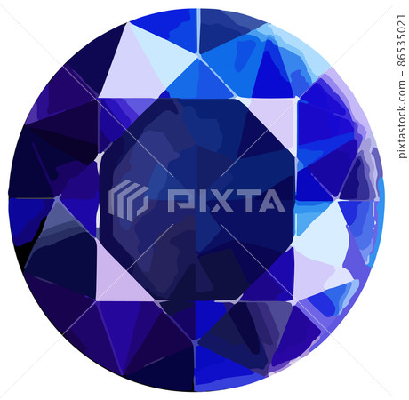 September birthstone, gemstone, sapphire loose vector material 86535021