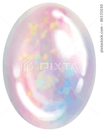 十月生日石/寶石水蛋白石散裝矢量素材 86535030