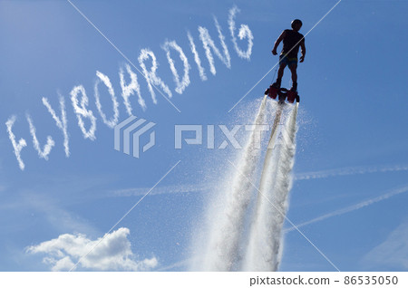 Flyboard show - water summer extreme sports. Flyboard show - water summer extreme sports. 86535050