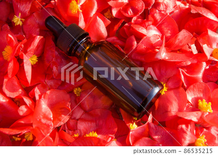 Ntural serums in glass bottle. Dropper Bottle Mock-Up 86535215