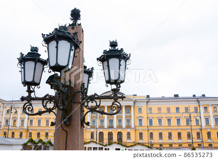 Lantern of the monument to Alexander II The Liberator at the Senate Square in Helsinki. Lantern of the monument to Alexander II The Liberator at the Senate Square in Helsinki. 86535273