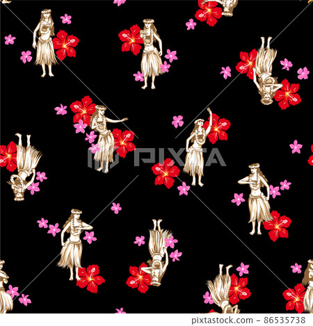 Hula pattern, - Stock Illustration [86535738] - PIXTA