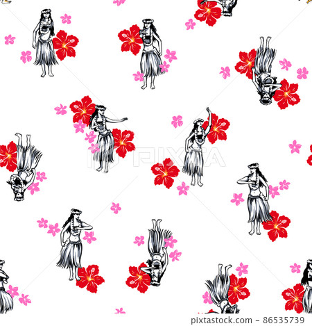 Hula pattern, - Stock Illustration [86535739] - PIXTA