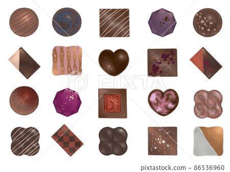 情人節巧克力水彩風格成分圖 情人節巧克力水彩風格成分圖 86536960