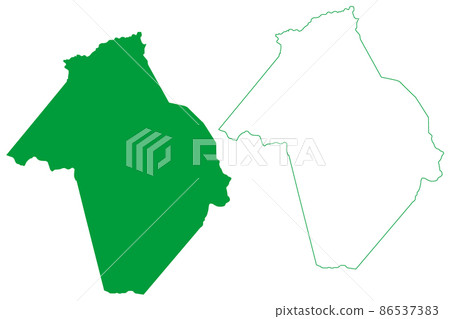 Tucano municipality (Bahia state, Municipalities of Brazil, Federative Republic of Brazil) map vector illustration, scribble sketch Tucano map 86537383