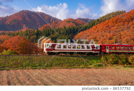 秋田秋葉風景秋田內陸橫貫鐵路 秋田秋葉風景秋田內陸橫貫鐵路 86537792