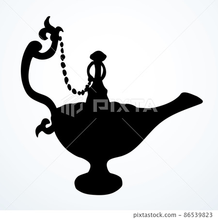 Lamp with a twinkle. Vector drawing Lamp with a twinkle. Vector drawing 86539823